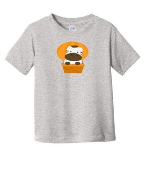 Printed T-shirt, Design Horse, Color Gray, Unisex, Age 2, Condition New